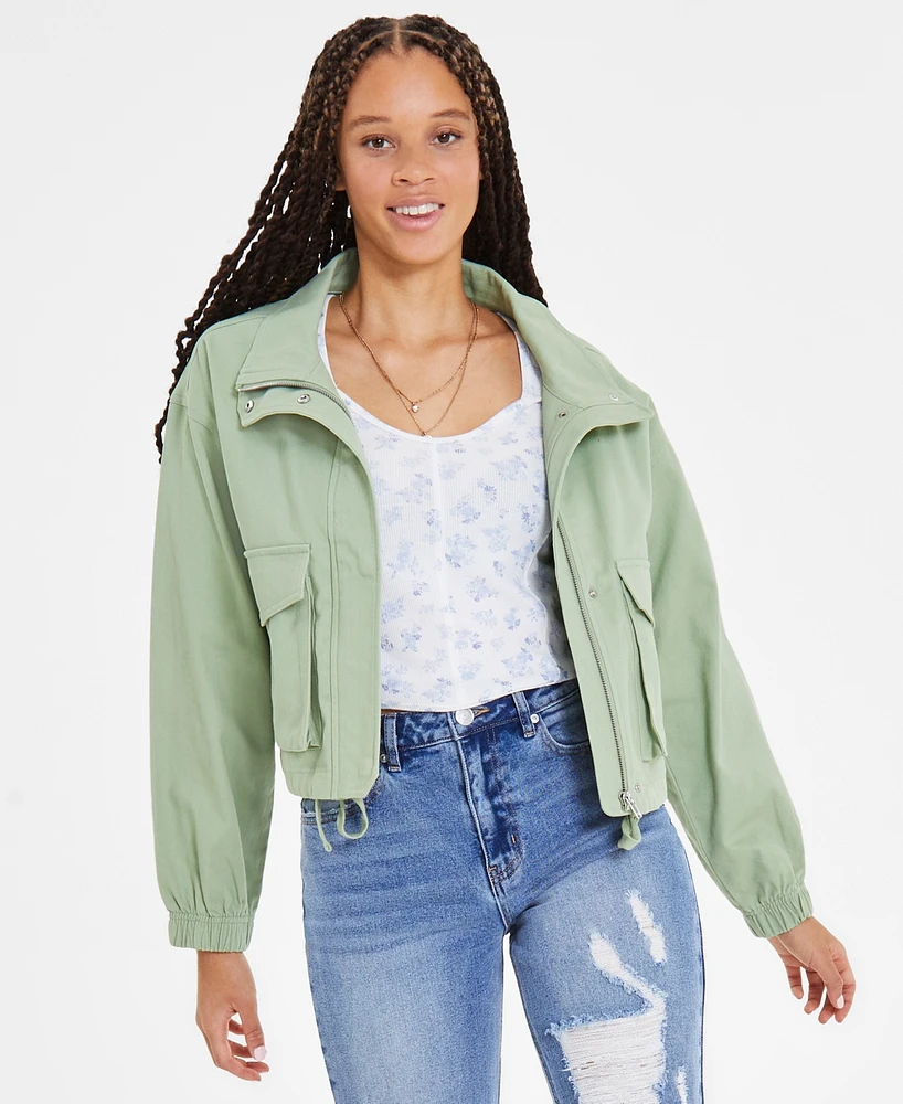 Ultra Flirt Juniors' Cargo Utility Jacket