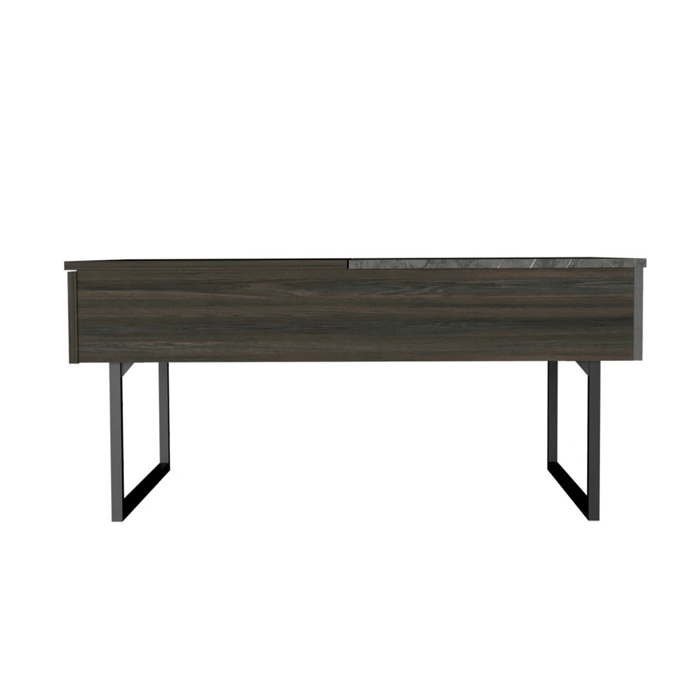 Simplie Fun Westover Rectangle Lift Top Coffee Table Carbon Espresso And Onyx