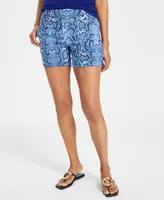 I.n.c. International Concepts Women's Printed Pull-On Shorts, Created for Macy's