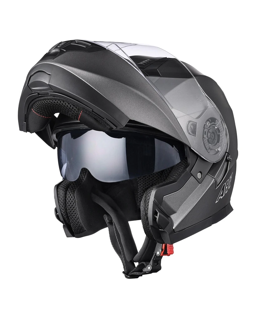 Ahr Run-M3 Modular Flip Up Helmet Full Face Dual Visor Dot Motorcycle Bike Xxl