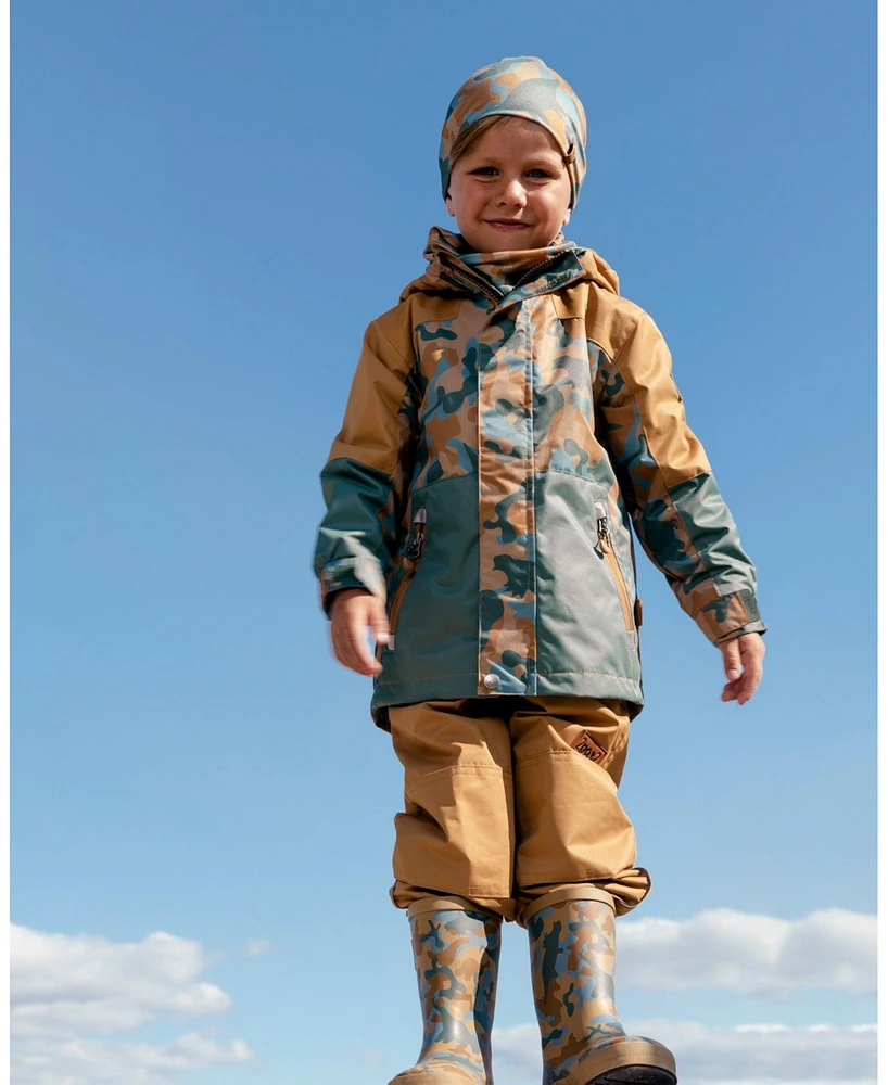 Boy Printed 3 1 Mid Season Set Beige And Camo Dinos - Toddler|Child