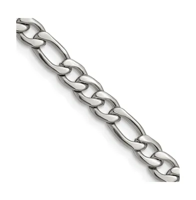 Chisel Stainless Steel Polished 6.3mm Figaro Chain Necklace