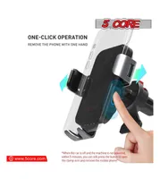 5 Core Magnetic Wireless Car Charger Mount, Stick on The Dashboard for MagSafe iPhone & Android