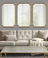 Madison Park Adelaide Gold-Tone Scalloped Wood Wall Mirror