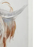 Ink+Ivy Windswept Hand Embellished Highland Bull Canvas Wall Art