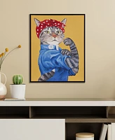Madison Park Pet Portrait Rosie The Feline Framed Canvas Wall Art