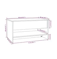 Coffee Table White 31.5"x19.7"x15.7" Engineered Wood