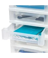 Iris Usa Craft Plastic Organizers and Storage, Rolling Storage Cart for Classroom Supplies, Storage Organizer for Art Supplies, Drawer Top Organizer f