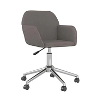 vidaXL Swivel Office Chair Dark Gray Fabric