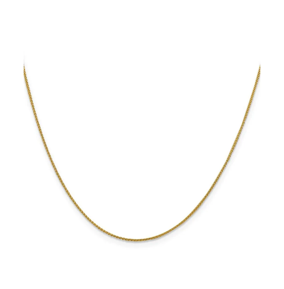 18k Yellow Gold 24" Diamond-cut Spiga Chain Necklace