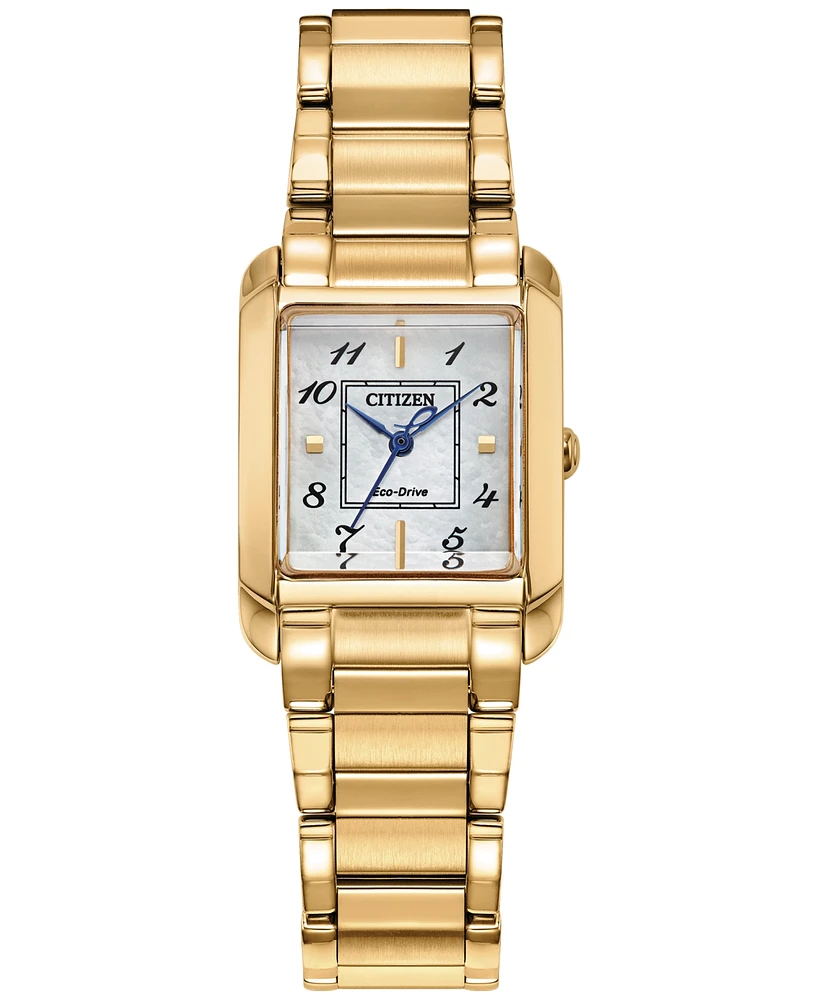 Citizen Eco-Drive Women's Bianca Gold-Tone Stainless Steel Bracelet Watch 28mm - Gold