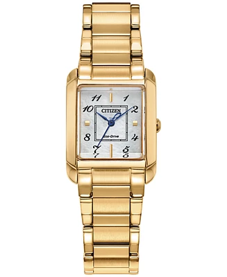 Citizen Eco-Drive Women's Bianca Gold-Tone Stainless Steel Bracelet Watch 28mm - Gold