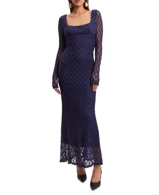 Bardot Women's Adoni Lace Long-Sleeve Midi Dress
