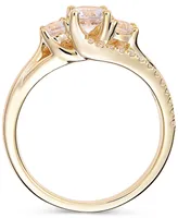 Diamond Three Stone Engagement Ring (1 ct. t.w.) in 14k Yellow Gold