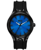 Diesel Men's Streamline Three Hand Black Silicone Watch 44mm