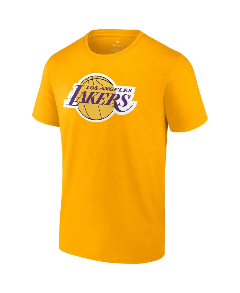 Men's Fanatics LeBron James Gold Los Angeles Lakers Playmaker Name and Number T-shirt