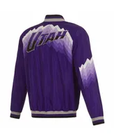 Men's Jh Design Purple Utah Jazz 2023/24 City Edition Nylon Full-Zip Bomber Jacket