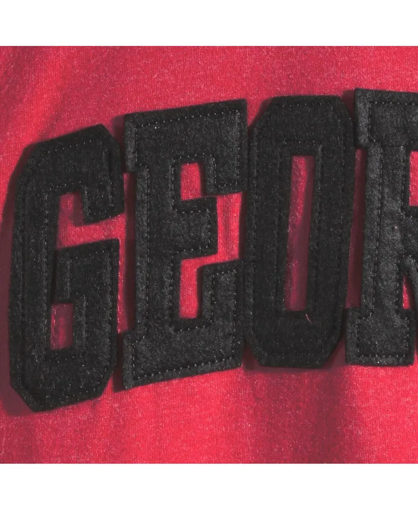 Women's Pressbox Red Georgia Bulldogs Two-Hit Canyon Long Sleeve T-shirt