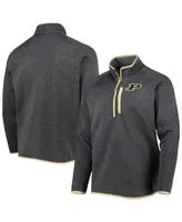 Men's Columbia Gray Purdue Boilermakers Canyon Point Omni-Shield Raglan Half-Zip Pullover Top