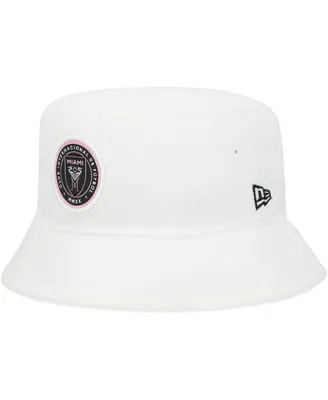 Men's New Era White Inter Miami Cf Logo Bucket Hat