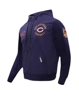 Men's Pro Standard Navy Chicago Bears Hybrid Woven Full-Zip Hoodie