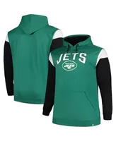 Men's Profile Green New York Jets Big and Tall Trench Battle Pullover Hoodie