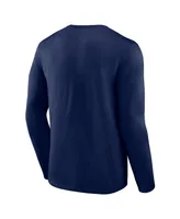 Men's Fanatics Navy Seattle Seahawks Big and Tall Wordmark Long Sleeve T-shirt