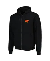 Men's Dunbrooke Black Washington Commanders Craftsman Thermal-Lined Full-Zip Hoodie