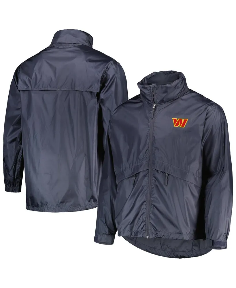 Men's Dunbrooke Graphite Washington Commanders Circle Sportsman Waterproof Packable Lightweight Full-Zip Jacket