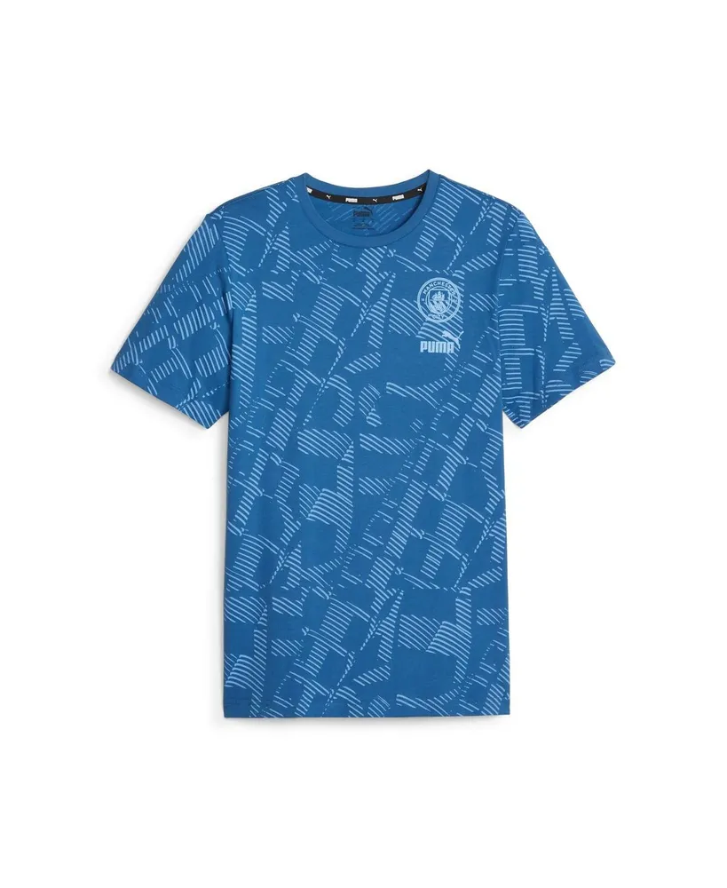 Men's Puma Blue Manchester City FtblCore Allover Print T-shirt