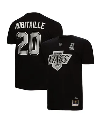 Men's Mitchell & Ness Luc Robitaille Black Los Angeles Kings Name and Number T-shirt