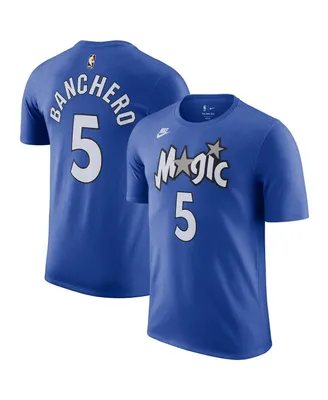 Men's Nike Paolo Banchero Blue Orlando Magic 2023/24 Classic Edition Name and Number T-shirt