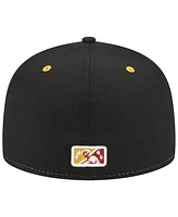 Men's New Era Yellow Inland Empire 66ers Theme Nights Inland Empire Pachucos 59FIFTY Fitted Hat