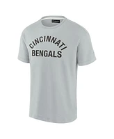 Men's and Women's Fanatics Signature Gray Cincinnati Bengals Super Soft Short Sleeve T-shirt