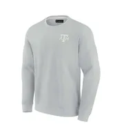 Men's and Women's Fanatics Signature Gray Texas A&M Aggies Super Soft Pullover Crew Sweatshirt