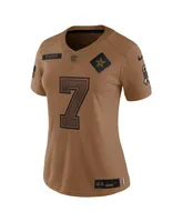 Women's Nike Trevon Diggs Brown Distressed Dallas Cowboys 2023 Salute To Service Limited Jersey