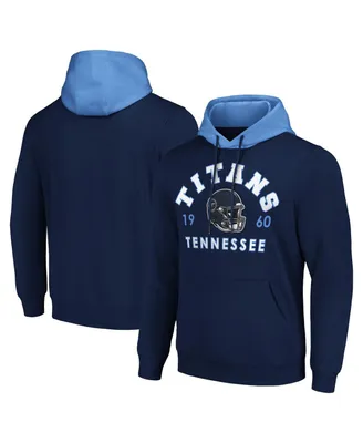Men's G-iii Sports by Carl Banks Navy Tennessee Titans Colorblock Pullover Hoodie
