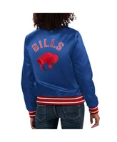 Women's Starter Royal Buffalo Bills Full Count Satin Full-Snap Varsity Jacket