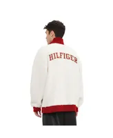 Men's Tommy Hilfiger Cream San Francisco 49ers Jordan Sherpa Quarter-Zip Sweatshirt