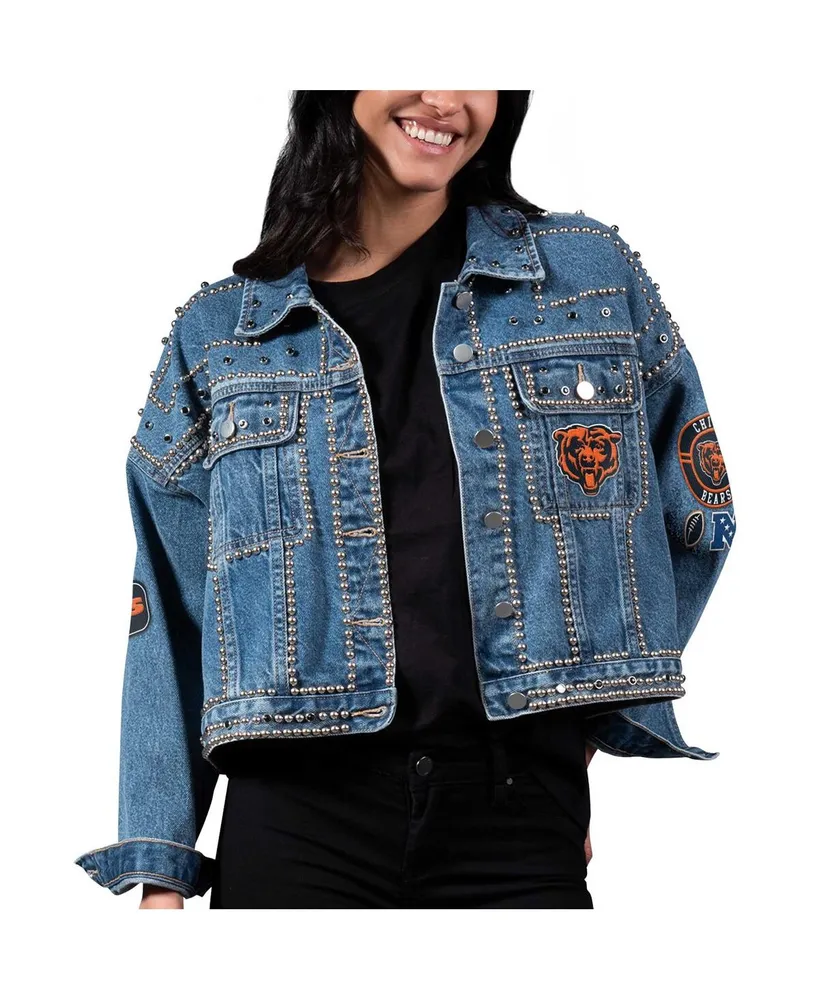 Women's G-iii 4Her by Carl Banks Chicago Bears First Finish Medium Denim Full-Button Jacket