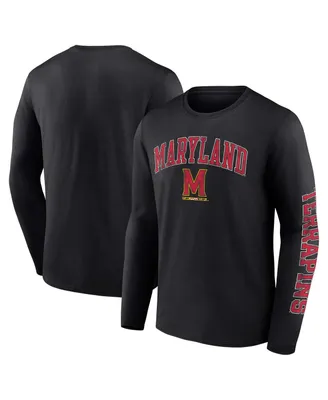 Men's Fanatics Maryland Terrapins Distressed Arch Over Logo Long Sleeve T-shirt