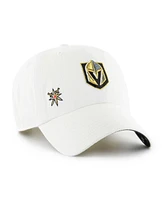 Women's '47 Brand White Vegas Golden Knights Confetti Clean Up Adjustable Hat