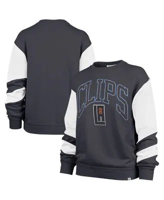Women's '47 Brand Gray La Clippers 2023/24 City Edition Nova Crew Sweatshirt