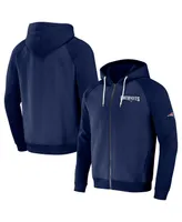 Men's Nfl x Darius Rucker Collection by Fanatics Navy New England Patriots Raglan Full-Zip Hoodie