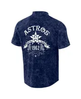 Men's Darius Rucker Collection by Fanatics Navy Distressed Houston Astros Denim Team Color Button-Up Shirt