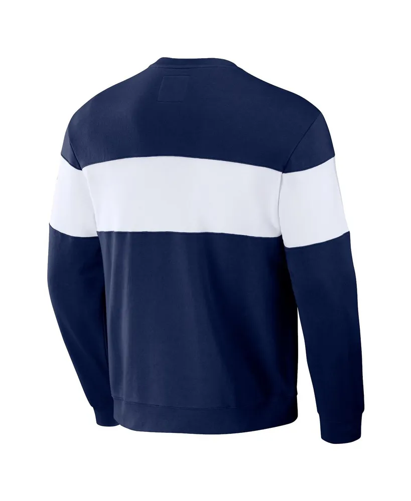 Men's Darius Rucker Collection by Fanatics Navy Detroit Tigers Stripe Pullover Sweatshirt