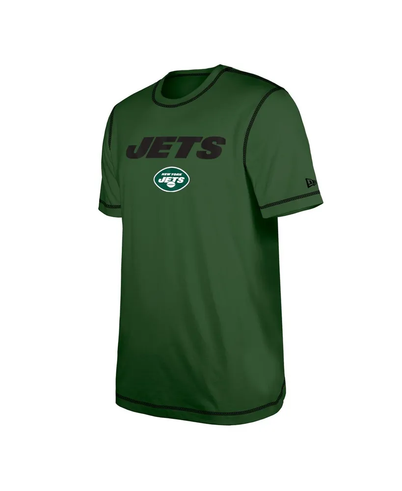 Men's New Era Green New York Jets Third Down Puff Print T-shirt