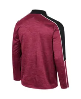 Men's Colosseum Garnet Florida State Seminoles Marled Half-Zip Jacket