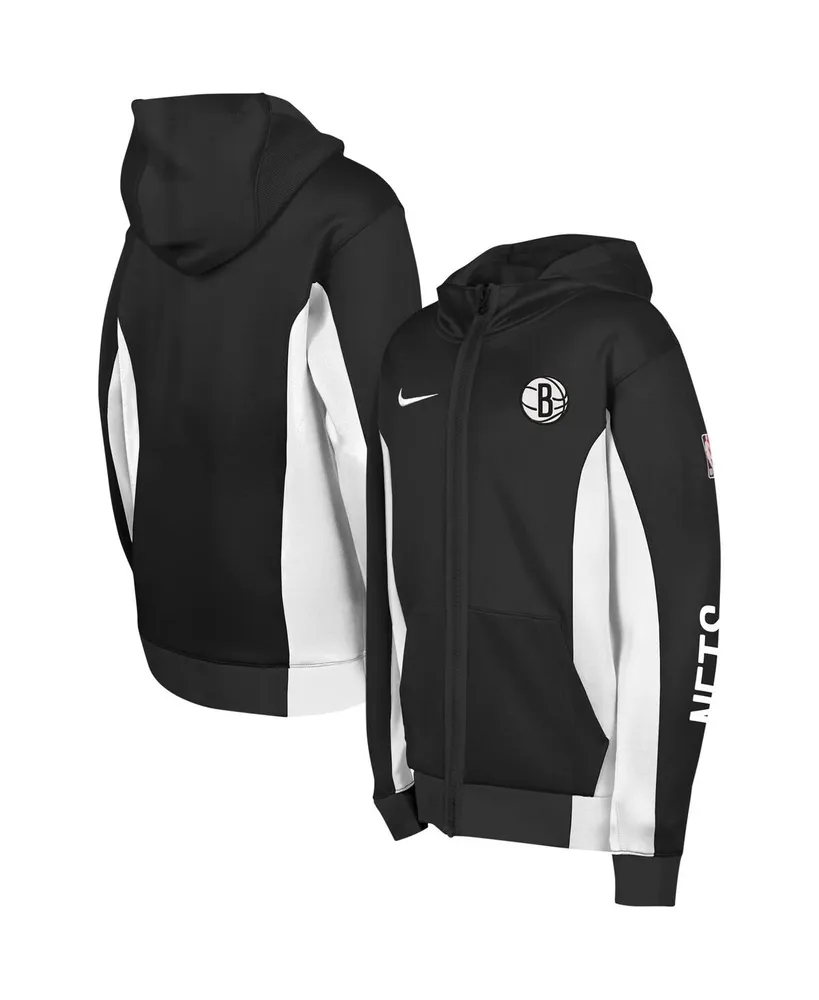 Nike Big Boys Nike Black Brooklyn Nets Showtime Performance Full-Zip Hoodie