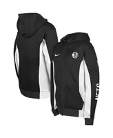 Big Boys Nike Black Brooklyn Nets Showtime Performance Full-Zip Hoodie